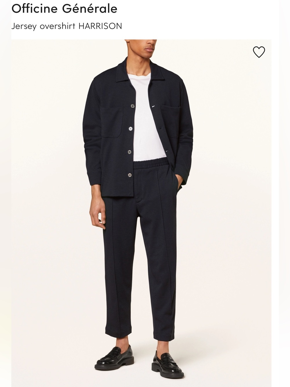 Officine Generale Dark Gray Casual Button-Down Shirt Jacket